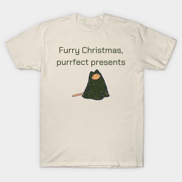 Furry Christmas purrfect presents T-Shirt by Coldhand34